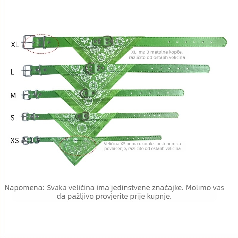 Proizvođač Veleprodaja Kućni ljubimci Trokutasti šal za pse Šal za kućne ljubimce Šal za slinu Ogrlica za pse Potrepštine za kućne ljubimce