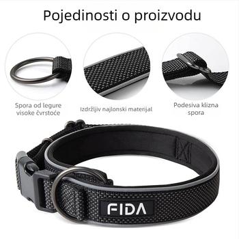 Najlonska reflektirajuća ogrlica za kućne ljubimce, konopac za ogrlicu za pse, Feida, popularna veleprodajna ogrlica za pse na Amazonu