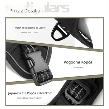 Prekogranični Amazon Dog Rope Taktički remen za prsa za pse srednjeg i velikog psa, prsni remen za kućne ljubimce, otporan na eksploziju, uže za vuču pasa