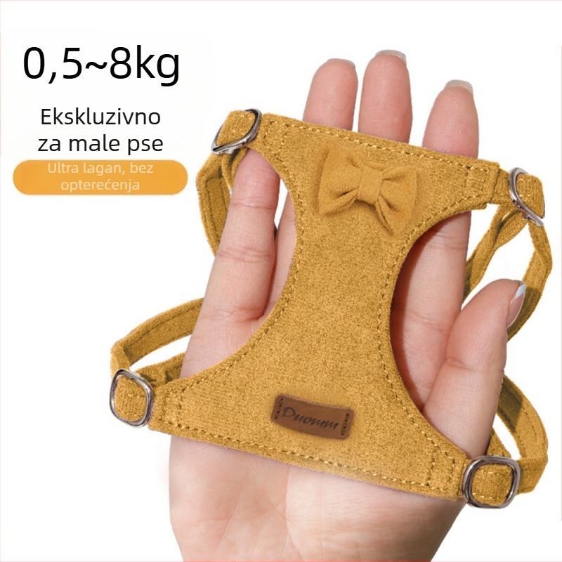 Set hama za prsni koš i povodac za pse, lagani prsni remen s 360° okretom za male pse, nježan na dodir
