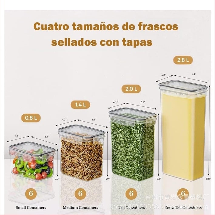 Tvornički PP plastični set od 24 dijela, zadebljane zatvorene konzerve za žitarice, prozirna kutija za pohranu, hladnjak