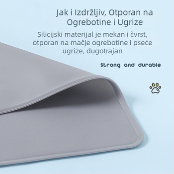 Silikonska podloga za kućne ljubimce prehrambene kvalitete, 48/55 cm, protiv prelijevanja, lako se čisti, podloga za zdjelu za mačke i pse