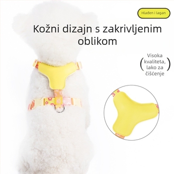Remen za prsa za pse, bišon, kontrast dopamina, za pse, prsa, leđa, za vanjsku šetnju pasa, prozračna uzica za štence
