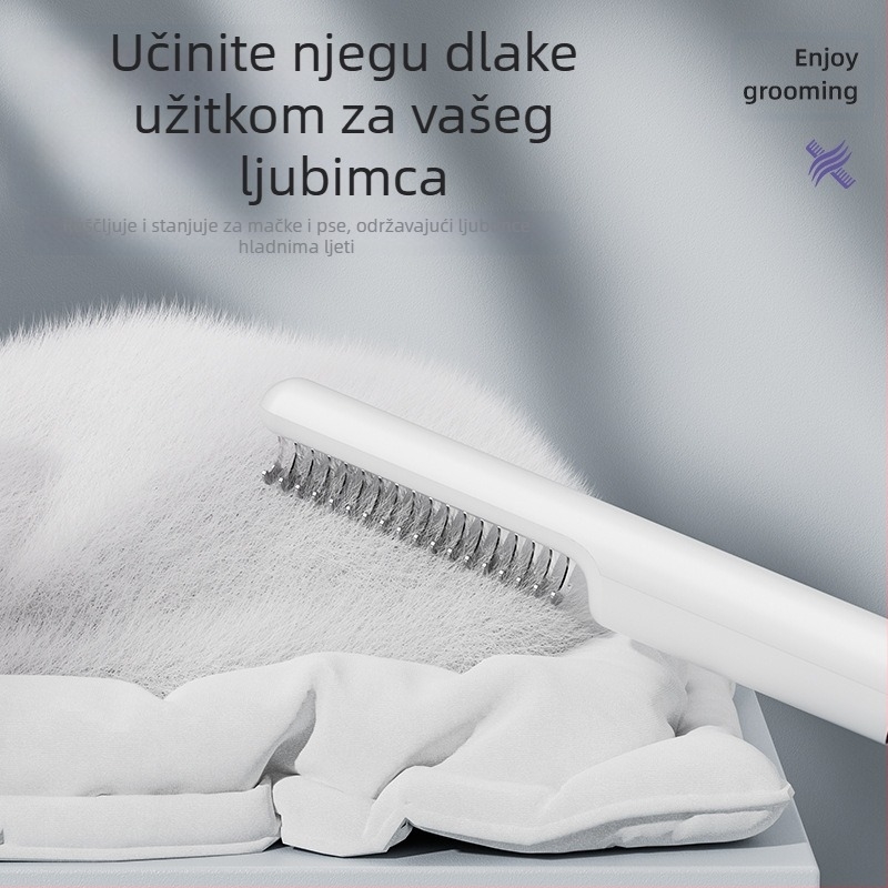 Češalj za raspetljavanje kućnih ljubimaca za male plišane pse i zlatne retrivere, češalj za linjanje mačaka na zalihi za uklanjanje otpale dlake