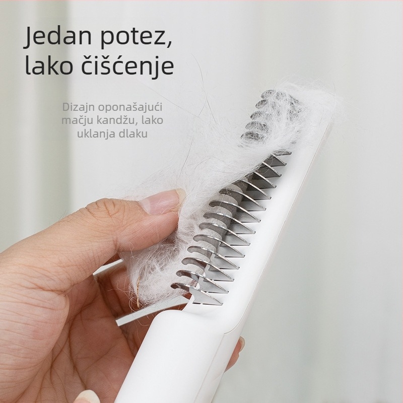 Češalj za raspetljavanje kućnih ljubimaca za male plišane pse i zlatne retrivere, češalj za linjanje mačaka na zalihi za uklanjanje otpale dlake