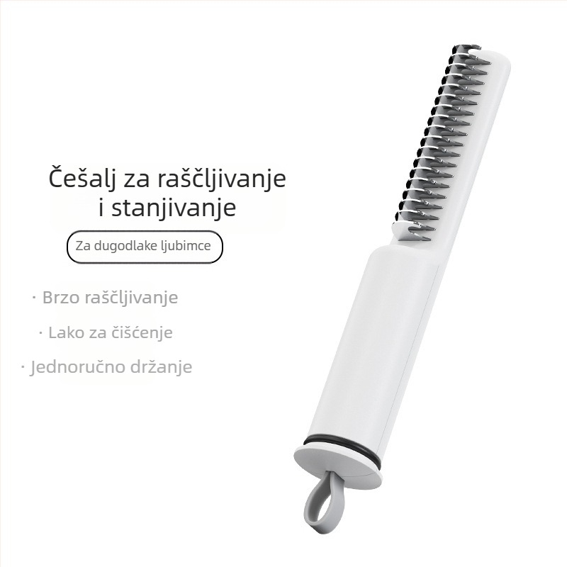 Češalj za raspetljavanje kućnih ljubimaca za male plišane pse i zlatne retrivere, češalj za linjanje mačaka na zalihi za uklanjanje otpale dlake