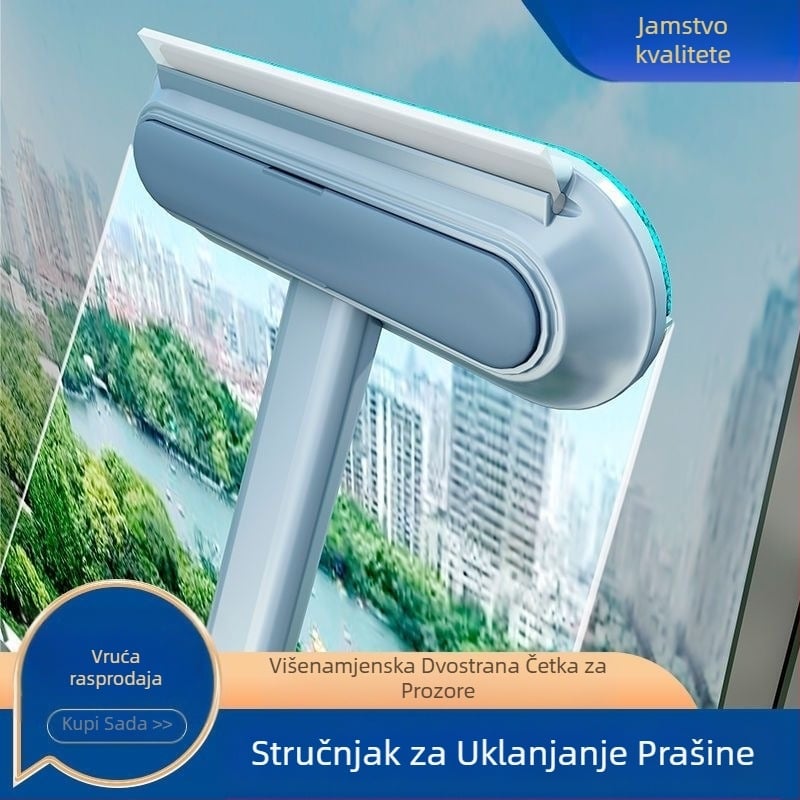 Četka za prozore, strugač za staklo, prozorski artefakt, dvostrana četka za uklanjanje dlačica, alat za čišćenje, četka za prozore