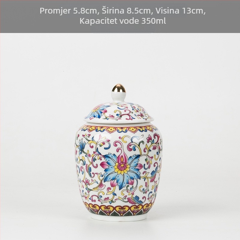 Keramička staklenka za čaj male veličine, zatvorena staklenka, kućna kutija za pakiranje čaja, staklenka za čaj od celadona, staklenka za pohranu, opća staklenka s poklopcem