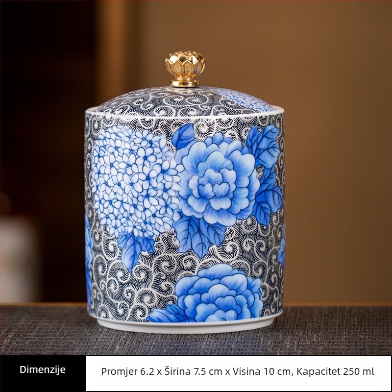 Keramička staklenka za čaj male veličine, zatvorena staklenka, kućna kutija za pakiranje čaja, staklenka za čaj od celadona, staklenka za pohranu, opća staklenka s poklopcem