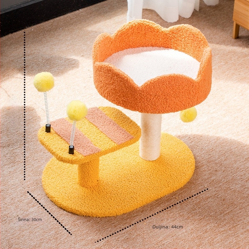 Igračka za mačiće, mačje gnijezdo, brušenje, pribor za mačke, Rongzhu Sisal Shengbang, stalak za penjanje za mačke, mala kandža, integrirana ploča za grebanje za mačke