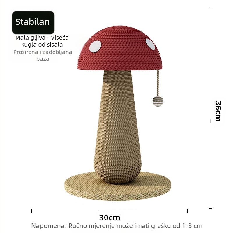 Ploča za grebanje za mačke Otporna na habanje Stupac s kandžama bez oštećenja Vertikalni sisal otporan na ogrebotine Igračka za mačke Samoublažavajući stalak za penjanje za mačke Integrirani stalak