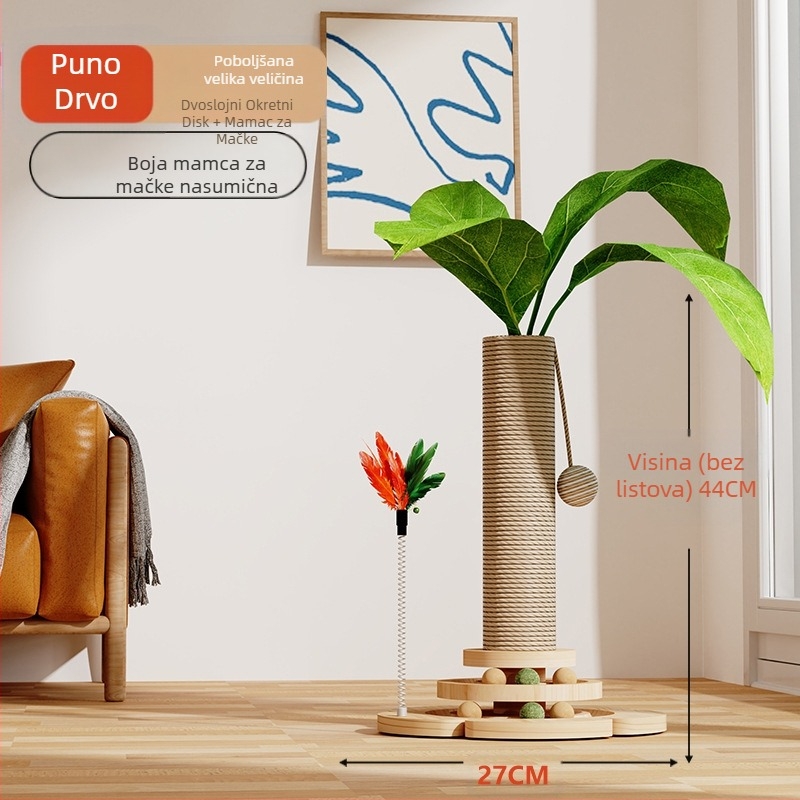 Prirodni sisal, vertikalni sok od kokosa, stalak za penjanje od kokosa, stalak za penjanje za mačke, hvataljka za mačke, platforma za skakanje za mačke, igračka za mačke, pribor za kućne ljubimce