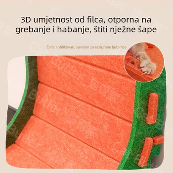 L-tip vertikalne ploče za grebanje mačaka, filcano gnijezdo za mačke, integrirano mačje gnijezdo, otporno na habanje, bez mrvica, brušenje artefakata za mačje kandže, ekstra velika ploča za mačje kandže
