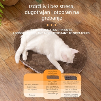 Ploča za grebanje za mačke Otporna na ogrebotine Zdjela otporna na ogrebotine Mačje gnijezdo Valoviti okrugli ovalni umivaonik za grebanje za mačke Igračka za mačke na zalihi Veleprodaja