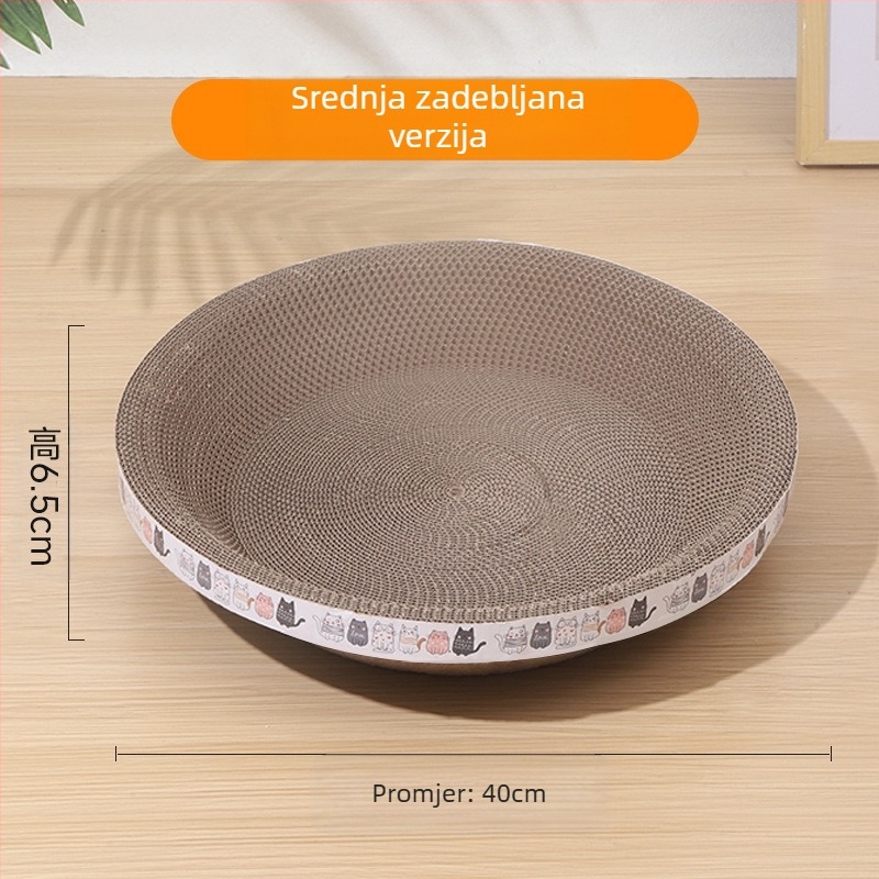 Ploča za grebanje za mačke Otporna na ogrebotine Zdjela otporna na ogrebotine Mačje gnijezdo Valoviti okrugli ovalni umivaonik za grebanje za mačke Igračka za mačke na zalihi Veleprodaja