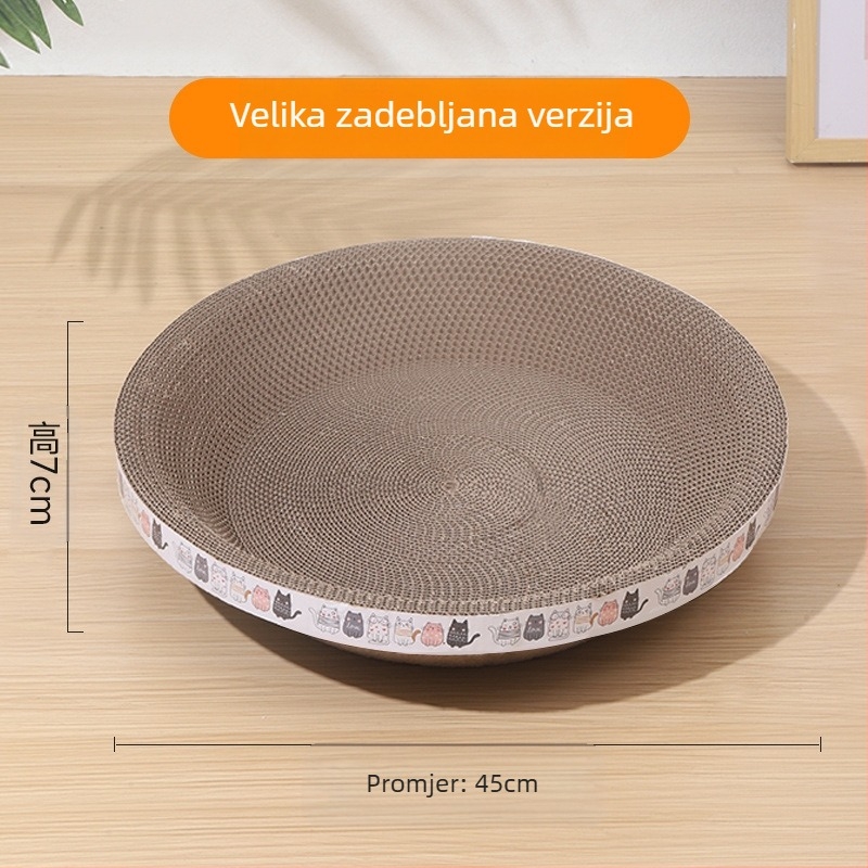 Ploča za grebanje za mačke Otporna na ogrebotine Zdjela otporna na ogrebotine Mačje gnijezdo Valoviti okrugli ovalni umivaonik za grebanje za mačke Igračka za mačke na zalihi Veleprodaja