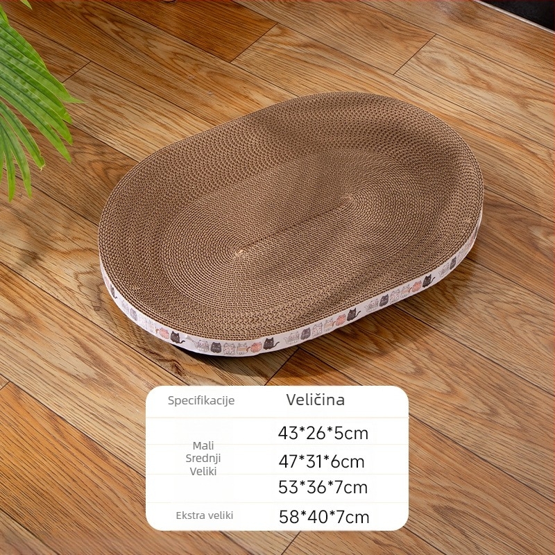 Ploča za grebanje za mačke Otporna na ogrebotine Zdjela otporna na ogrebotine Mačje gnijezdo Valoviti okrugli ovalni umivaonik za grebanje za mačke Igračka za mačke na zalihi Veleprodaja