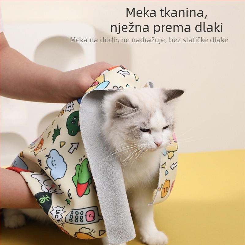 Tvornica veleprodaje višenamjenske krpe za mačke s crtanim grafitima, samousisavajuće, čarobne folije za mačke, jednostavno omatanje, krpa za mačke, pribor za mačke