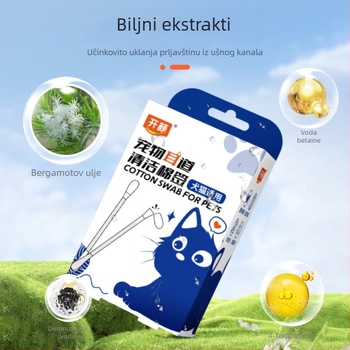 Open Yan Čistilica ušiju za kućne ljubimce Štapić za čišćenje ušnih grinja Štapić za kućne ljubimce za mačke i pse