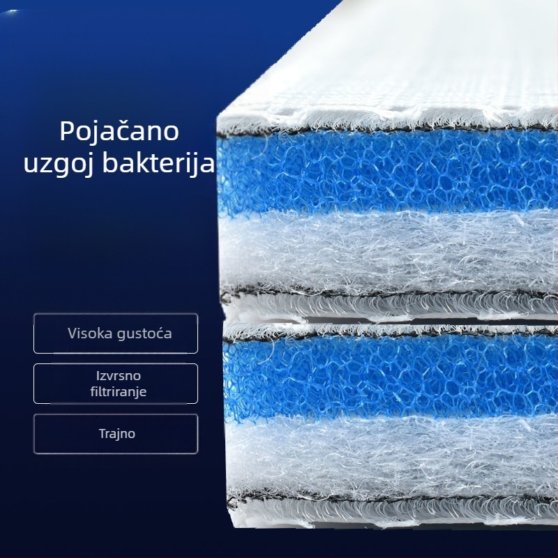 Filter za akvarij, pamučni zadebljani 10D 8D filter, pamučna spužva, pranje, nije trulo, pročišćavanje vode za akvarij, biokemijski materijal za pamučni filter