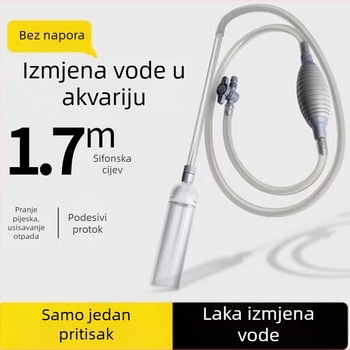 Mjenjač vode za akvarij, pumpa za vodu za pranje pijeska, sifon za vodu za akvarij, ručna izmjena vode, usisni WC