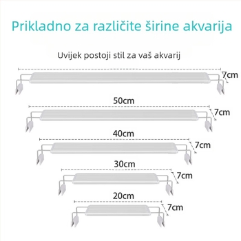 LED štedna lampa za akvarij, posebna rasvjeta, uređenje okoliša akvarija, lampa za vodu i travu, otporna na prskanje vode, okvir za mali akvarij