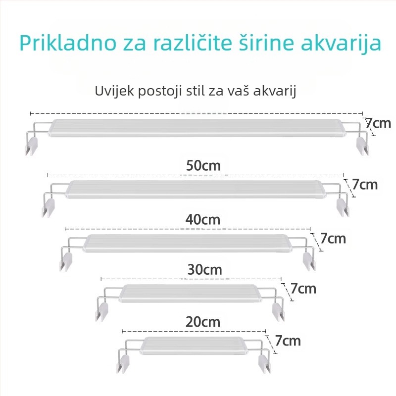 LED štedna lampa za akvarij, posebna rasvjeta, uređenje okoliša akvarija, lampa za vodu i travu, otporna na prskanje vode, okvir za mali akvarij