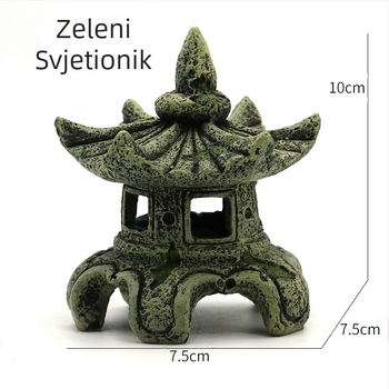 Ukras za akvarij, mikro krajolik, most, paviljon za vrt, kineski stil, bonsai krajolik, antikni svjetionik