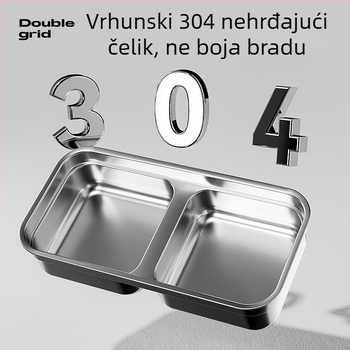 Zdjela za mačke, posuda za mačju hranu, dvostruka zdjela od nehrđajućeg čelika, zdjela za kućne ljubimce s nedetonatorskom zaštitom, zdjela za mačju hranu, zdjela za piće, zdjela za hranu, zdjela za pse