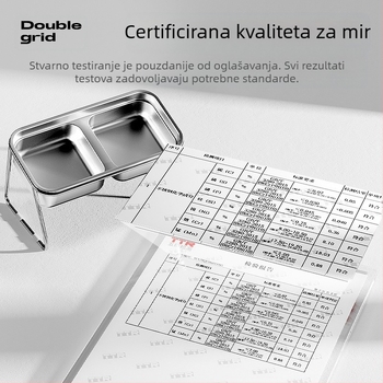 Zdjela za mačke, posuda za mačju hranu, dvostruka zdjela od nehrđajućeg čelika, zdjela za kućne ljubimce s nedetonatorskom zaštitom, zdjela za mačju hranu, zdjela za piće, zdjela za hranu, zdjela za pse