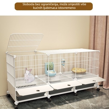 Kavez za zečeve Kućanstvo Veliki unutarnji pladanj za zečeve Zamorče Zamorče Kavez Kućni ljubimac Zečje gnijezdo Zamorče Dvoslojni Kavez za zečeve Protiv Bjekstva iz zatvora