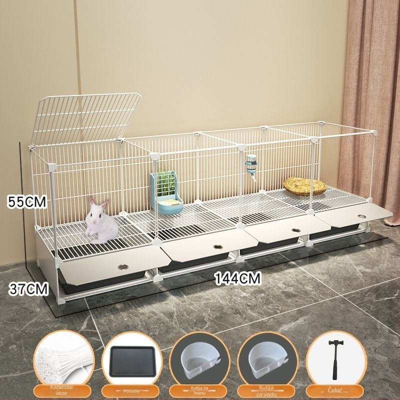 Kavez za zečeve Kućanstvo Veliki unutarnji pladanj za zečeve Zamorče Zamorče Kavez Kućni ljubimac Zečje gnijezdo Zamorče Dvoslojni Kavez za zečeve Protiv Bjekstva iz zatvora