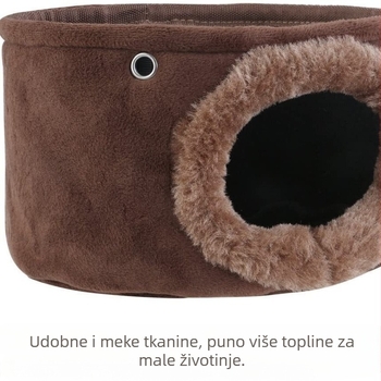 Male viseće mreže za kućne ljubimce, viseća košara za hrčke, viseće gnijezdo za hrčke Totoro, toplo kašmirsko gnijezdo s četiri godišnja doba
