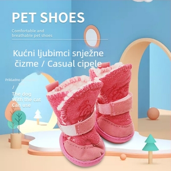 Cipele za kućne ljubimce, zimske čizme, cipele za mačke, cipele za pse, jesenske i zimske cipele od janjeće vune, pamučne cipele za pse s medvjedićima i čivavom