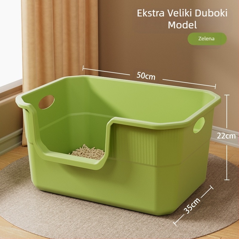 Prijenosni umivaonik za mačji WC, veliki umivaonik za mačji WC koji se montira na automobil, sklopivi prijenosni umivaonik za mačji WC s zaštitom od prskanja