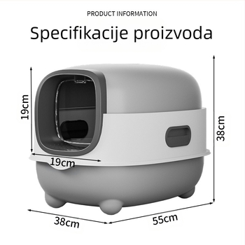 Kutija za mačji pijesak, prevelika, velika, mačji WC, ultraljubičasta sterilizacija, potpuno zatvorena, kutija za mačji pijesak, veleprodaja kutija za mačji pijesak