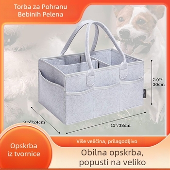 Vrećica za pelene od filca, vrećica za mame, vrećica za dječje pelene, završna obrada ostataka od pelena, vrećica za pohranu torbice od filca