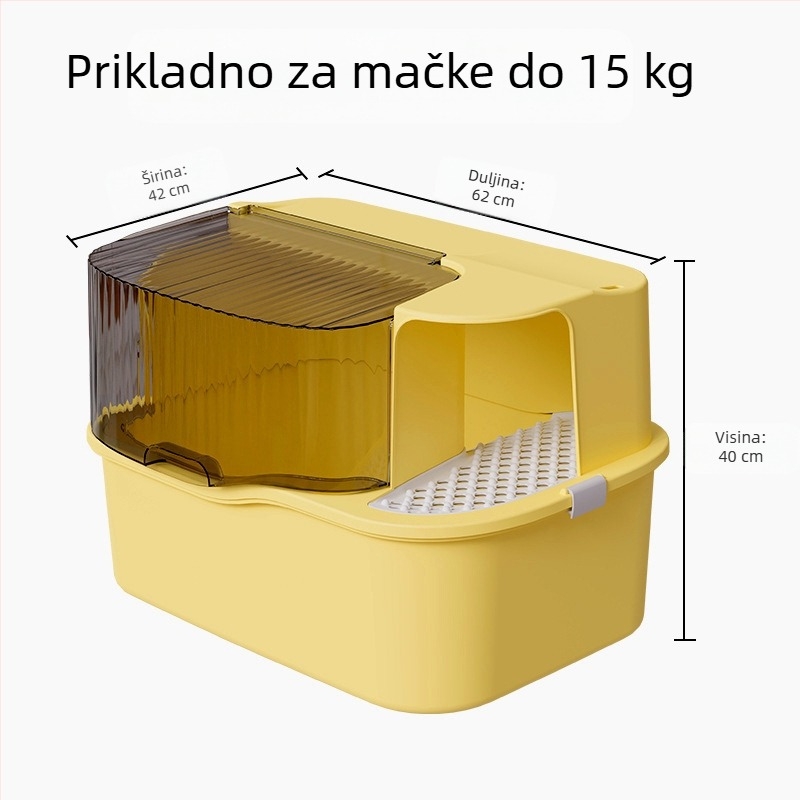 Tvornica, direktna kutija za mačji posip, prevelika, hodnik, protiv prskanja, potpuno zatvorena, umivaonik za mačji posip, dezodorans za mačji WC