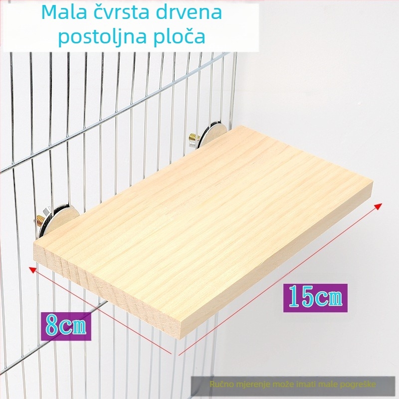 Hrčak tigrasta koža božur Xuanfeng papiga ptica stanica daska platforma odskočna daska od punog drveta stjen platforma kavez pribor potrepštine