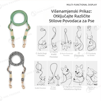 Najlonska uzica za male i srednje pse, uzica za nošenje preko tijela za pse u šetnji, višenamjenska uzica za pse