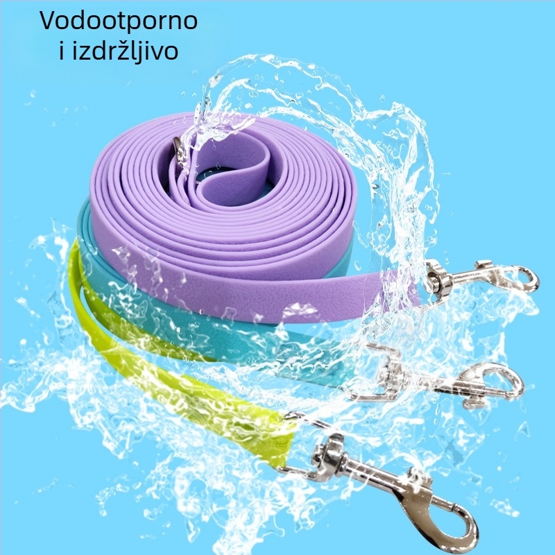 Amazon Hot Selling PVC uže za vuču kućnih ljubimaca Vodootporni proizvodi za pse Dulji vučni pojas za kućne ljubimce Otporno uže za hodanje pasa