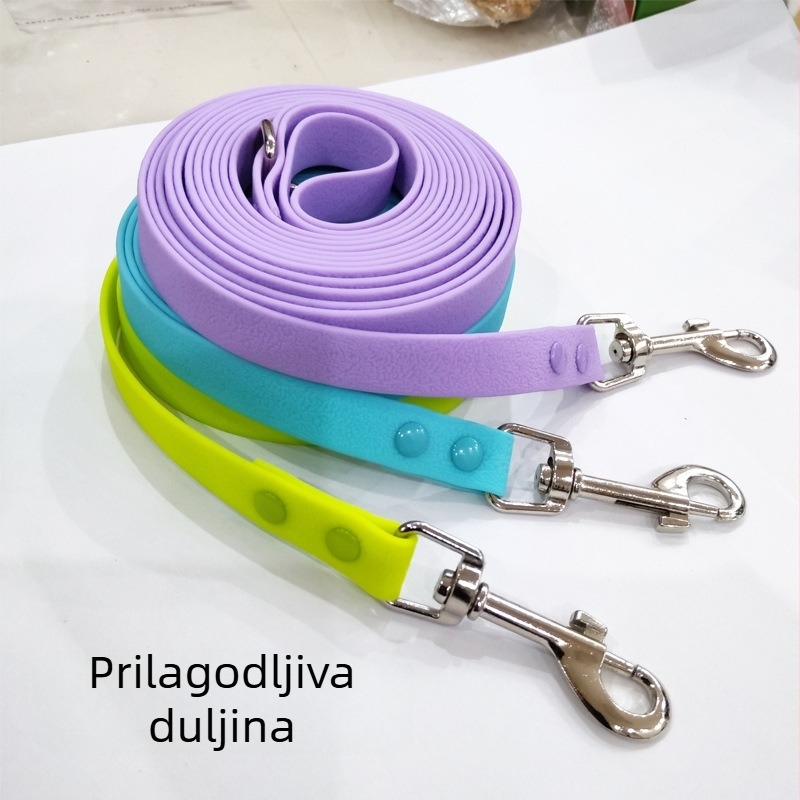 Amazon Hot Selling PVC uže za vuču kućnih ljubimaca Vodootporni proizvodi za pse Dulji vučni pojas za kućne ljubimce Otporno uže za hodanje pasa