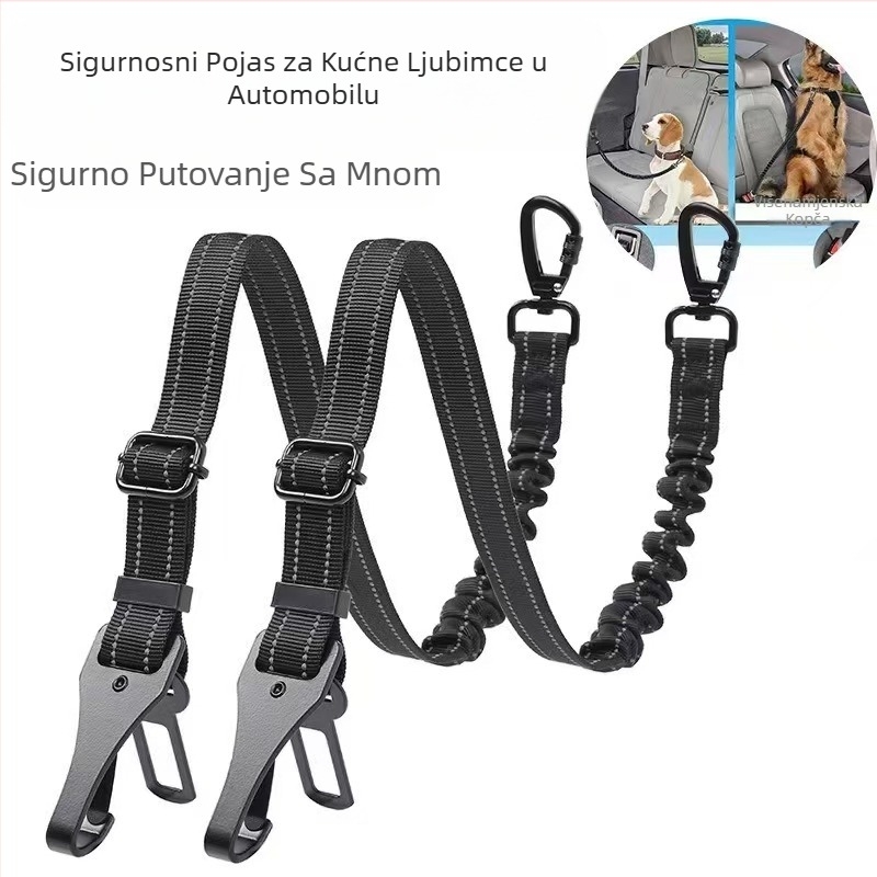 Sigurnosni pojas za kućne ljubimce univerzalni auto za pse fiksna sigurnosna kopča za auto sigurnosno uže za auto fiksno vučno uže protiv skidanja