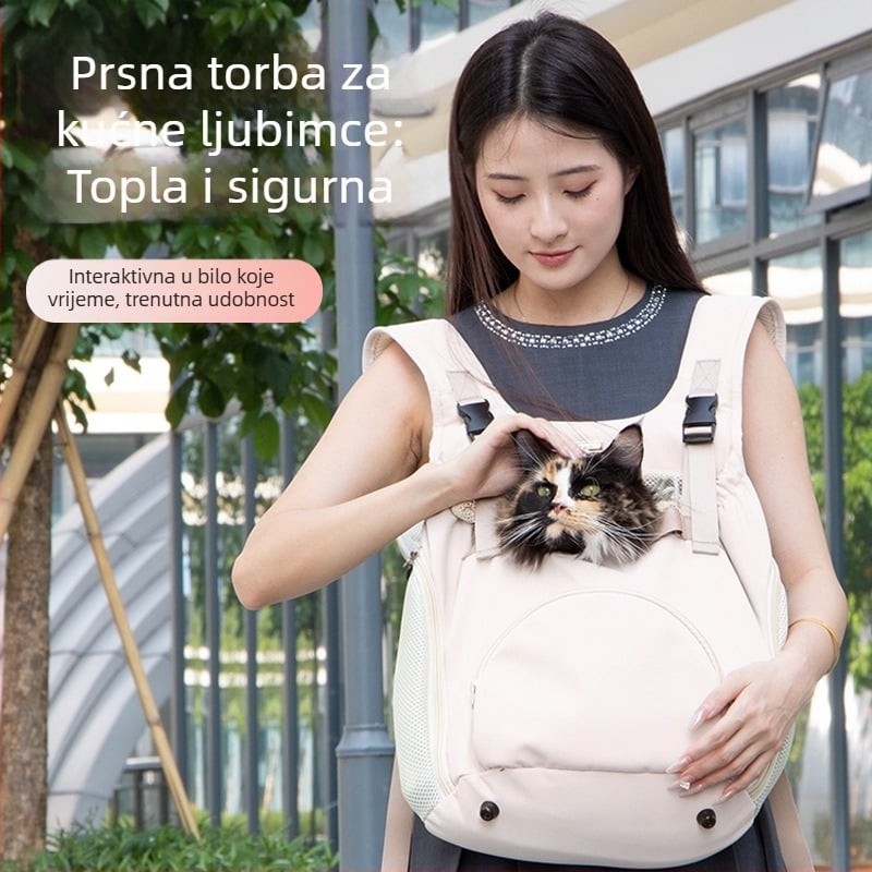 Torba za pse, odlazna prijenosna torba za kućne ljubimce, putna zimska topla ruksak s remenom za mačke