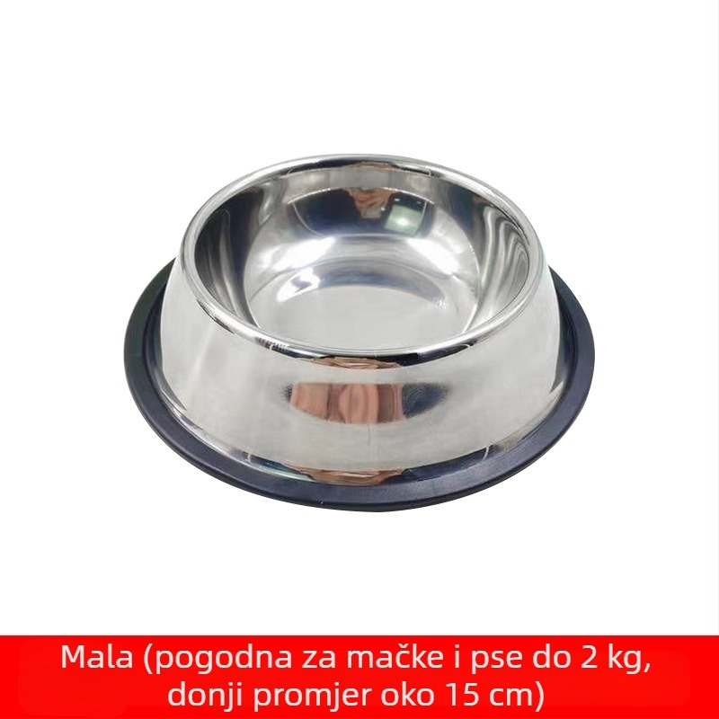 Zdjela za pse od nehrđajućeg čelika, zdjela za pse s antidetonacijskim učinkom, zdjela za pse, velika hranilica za pse, prevelika zdjela za pse