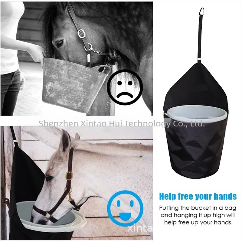 Viseći stalak za kante za prikolicu za konje, vreća za pohranu, viseća kanta za hranu za konje, viseća vreća za hranjenje, kanta od 5 galona za pohranu konja