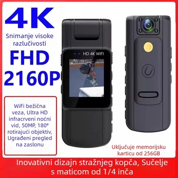 Prekogranična 4K Ultra HD kamera sa zaslonom, WiFi snimačem, video kamerom za nošenje na prsima, za sportsku vožnju i DV-om