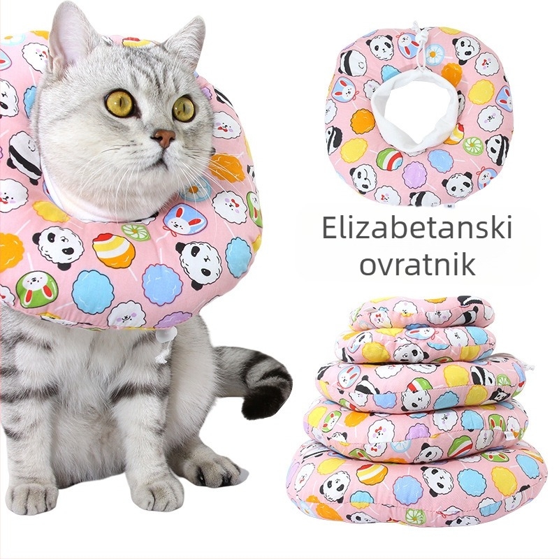 Mačka Elizabeth Ring Pokrivalo za glavu Mekani prsten za vrat sramota Protiv ugriza Postoperativni Protiv lizanja Vodootporni Kirurški pribor za sterilizaciju