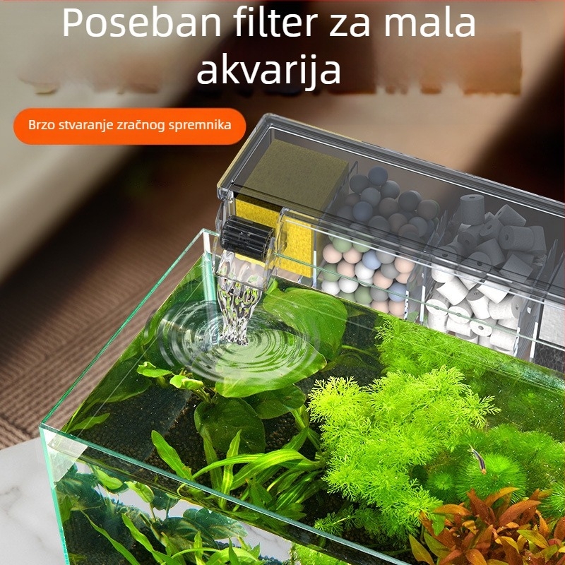 Filter za akvarij, mali vanjski vodopad, zidni filter za kornjače, mali tri-u-jednom filter, tiha vodena pumpa za pročišćavanje vode, cirkulacijska pumpa