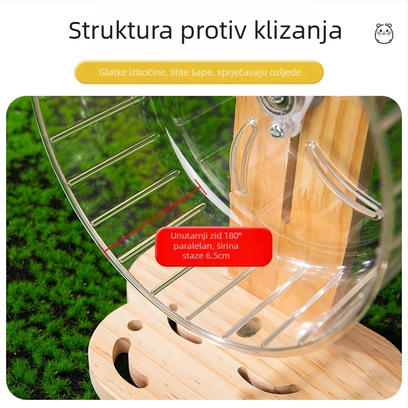 Wei Luo hrčak 18 cm kotač za trčanje nijemi traka za trčanje zlatni medvjed igračka jež potpuno prozirni veliki valjci pribor